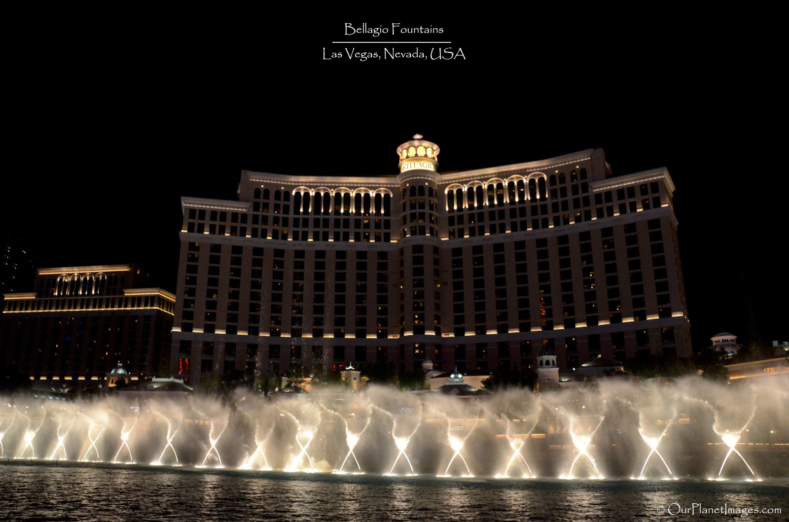 Bellagio Fountain night show X