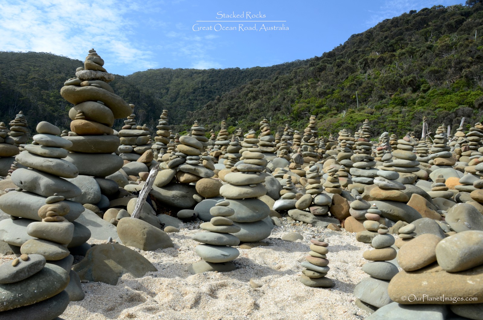 Stacked Rocks Cairns, Great Ocean Raod Australia