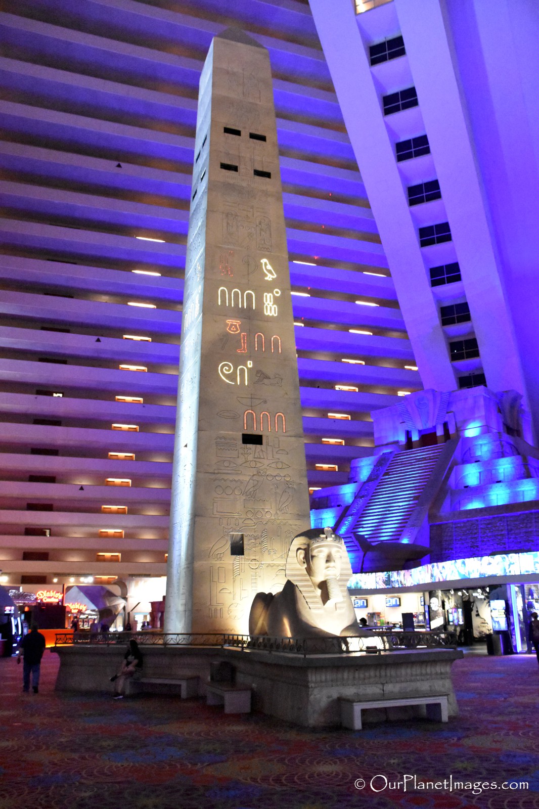 Luxor Hotel and Casino's new lighting feature illuminates the Las